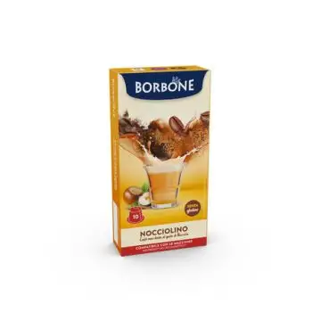 Caffè Borbone Miscela Nocciolino SENZA GLUTINE in capsule 10pz compatibili con macchine a marchio Nespresso® , 141696