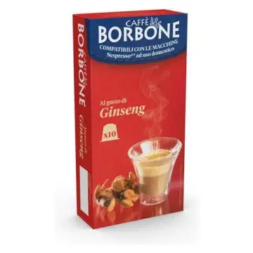 Caffè Borbone Miscela Ginseng in capsule 10 pz gusto ginseng compatibili con macchine a marchio Nespresso® , 141694