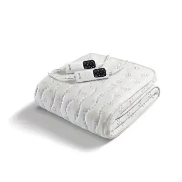 Imetec Scaldasonno Adapto matrimoniale 150x160 cm, Basso consumo, Riscaldamento rapido, Temperatura personalizzata, Cotone con trattamento antibatterico, 2 comandi separati, 6 temperature , 143269