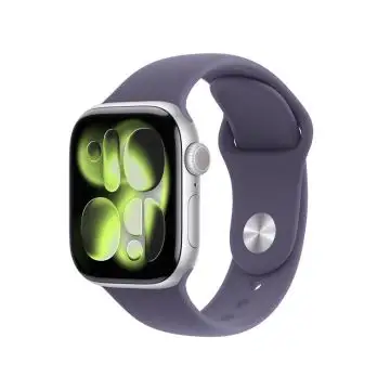 Apple Watch Series 11 GPS 42mm Cassa Alluminio Argento con Sport Band Viola Nebbia - M/L , 161609