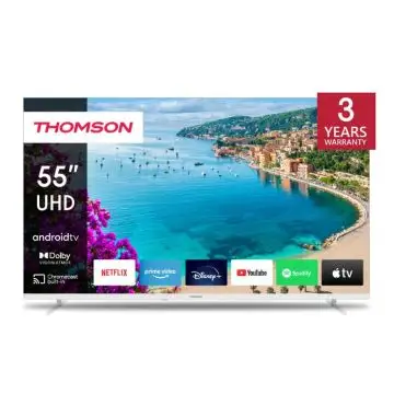 Thomson 55UA5S13W Televisione Smart TV 55 Pollici Led Uhd Android TV Bianco , 156030