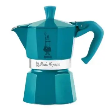 Bialetti Moka da Piano Cottura a Gas 3 Tazze 130ml Alluminio, Ottanio , 154821