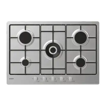 Candy CHW74WX Piano Cottura da Incasso a Gas 75 cm 5 Fuochi Acciaio Inox TIMELESS  , 160908