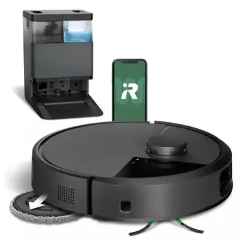Roomba Irobot Plus 505 Combo con Stazione di Pulizia Lavaggio e Ricarica Robot Aspirapolvere 2-in-1 Lava e Aspira , 158174