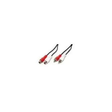 nuovaVideosuono 2xRCA-2xRCA 1.5m M-F cavo audio 1,5 m Nero, Rosso, Bianco , 21806
