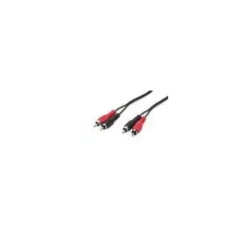 nuovaVideosuono 2xRCA-2xRCA 2.5m M-M cavo audio 2,5 m Nero, Rosso , 21807