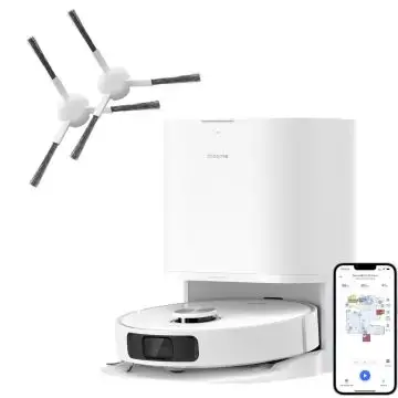 Dreame L10 Prime VM Combo Robot Aspirapolvere con 2 Spazzole laterali aggiuntive(3 in totale), Sollevamento del Mocio da 7 mm, Mocio Autopulente, Navigazione LDS, Aspirazione 4000Pa, Mappatu , 160275