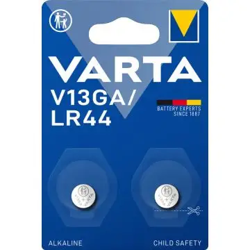 Varta ALKALINE V13GA, LR44 (Batteria Speciale , 1.5V) Blister da 2 , 123591
