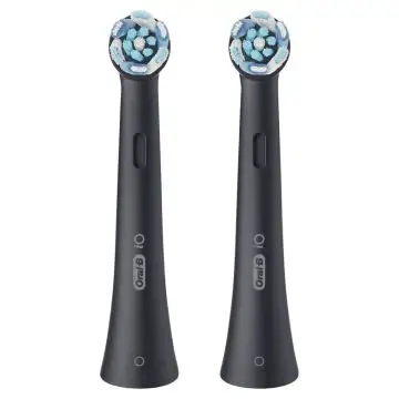 Oral-B Testine di Ricambio iO Series Ultimate Clean Black, testine rotonde di ricambio originali, con setole CrissCross per pulizia e rimozione della placca avanzate e in profondità, 2 , 157974