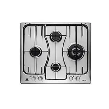 Electrolux RGG6243LOX Nero, Acciaio inossidabile Da incasso Gas 4 Fornello(i) , 130327