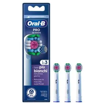 Oralb Power Ricambi Eb18-3 3d White 3 Pezzi , 147258