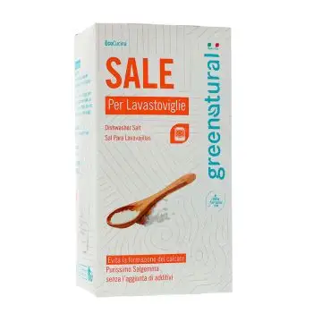Greenatural PRO991 detersivo per lavastoviglie 1000 kg 1 pz Sale per lavastoviglie Cristallo , 148167