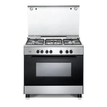 De' Longhi FMX96SG Cucina a Gas Libera installazione 90cm 5 fuochi con forno elettronico ventilato con 83l Inox/Nero , 157741