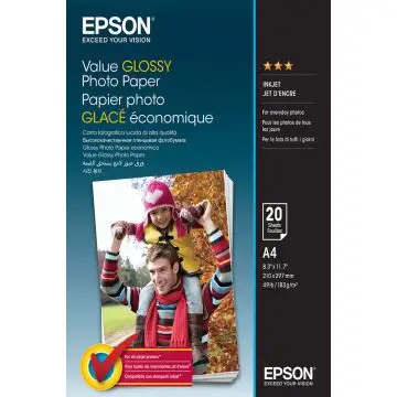 Epson Value Glossy Photo Paper - A4 - 20 Fogli , 124317