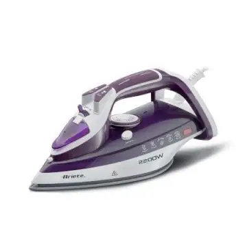 Ariete 6243 Ferro da stiro a secco e a vapore Ceramica 2200 W Porpora, Bianco , 102698