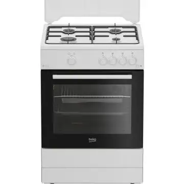 Beko FBG62010DW cucina a libera installazione bianca, 60x60cm, piano gas, forno a gas, grill a gas, 64Lt, Сlasse A , 157507