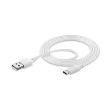 Cellularline USB to USB-C DATA CABLE Cavo USB/USB-C per ricarica e sincronizzazione dati Bianco , 102233