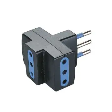 Poly Pool PP0447.1 adattatore per presa di corrente Tipo L (IT) Nero, Blu , 103833