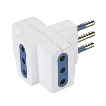 Poly Pool PP0447 adattatore per presa di corrente Tipo L (IT) Blu, Bianco , 103832