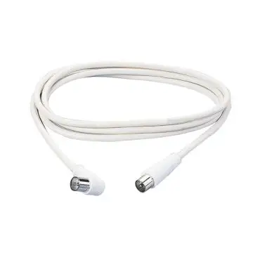 Poly Pool PP0619 cavo coassiale 1,5 m F Plug Bianco , 103853