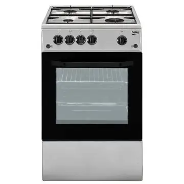 Beko CSS42014FS cucina Piano cottura Gas Nero, Argento A , 126382