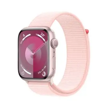 Apple Watch Series 9 GPS Cassa 45mm in Alluminio Rosa con Cinturino Sport Loop Rosa Confetto , 149760