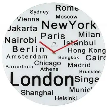 Lowell Justaminute 14868 orologio da parete Orologio da parete in quarzo Cerchio Nero, Bianco , 109741