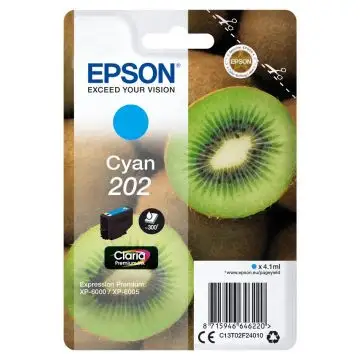 Epson Kiwi Singlepack Cyan 202 Claria Premium Ink , 127866