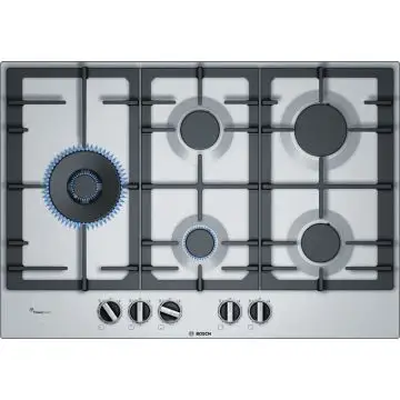 Bosch Serie 6 PCS7A5B90 piano cottura Acciaio inossidabile Da incasso Gas 5 Fornello(i) , 111343