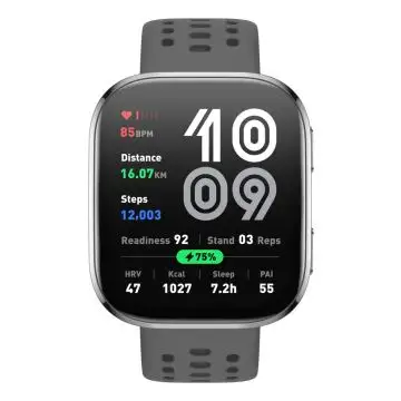 Amazfit Bip 6 Charcoal 5 cm (1.97") AMOLED Digitale 390 x 450 Pixel Touch screen Argento GPS (satellitare) , 158227