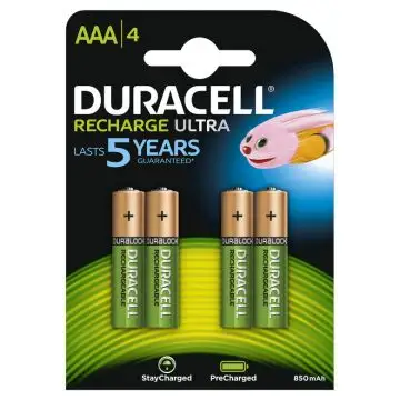 Duracell StayCharged AAA (4pcs) Batteria ricaricabile Mini Stilo AAA Nichel-Metallo Idruro (NiMH) , 100756