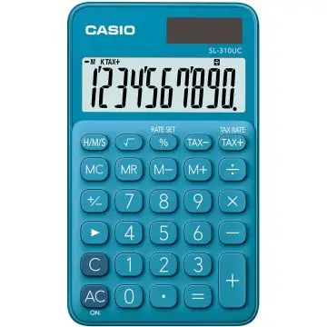 Casio SL-310UC-BU calcolatrice Tasca Calcolatrice di base Blu , 121124