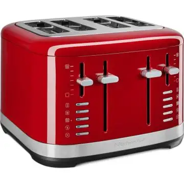 KitchenAid 5KMT4109EER Tostapane 4 fetta/e 1640 W Rosso, Acciaio inox , 160764