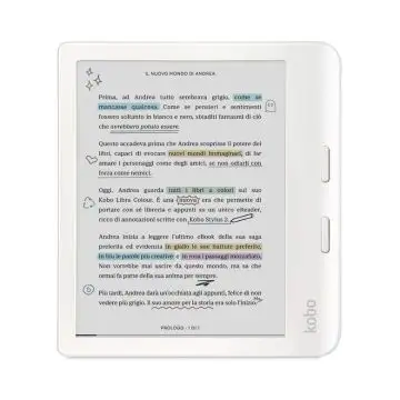 Rakuten Kobo Libra Colour lettore e-book Touch screen 32 GB Wi-Fi Bianco , 153394