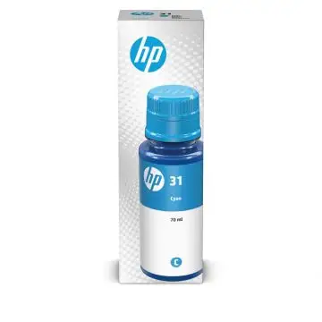 HP 31 70-ml Cyan Original Ink Bottle Originale , 156988