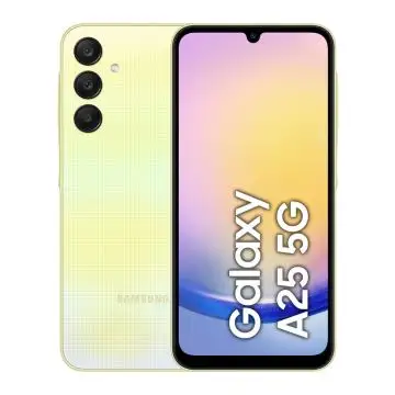 Samsung Galaxy A25 5G Display sAMOLED 6.5" FHD+, Android 14, 8GB RAM, 256GB, Batteria 5.000 mAh, Memoria espandibile fino a 1TB, Yellow , 151067