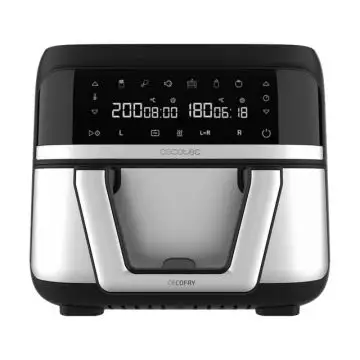 Cecotec Cecofry Dual 9000 Singolo 9 L Indipendente 2850 W Friggitrice ad aria calda Nero, Acciaio inossidabile , 153230