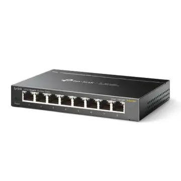 TP-LINK TL-SG108S Non gestito L2 Gigabit Ethernet (10/100/1000) Nero , 124633