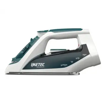 Imetec ZeroCalc Z1 2500 Ferro da stiro a secco e a vapore Acciaio inossidabile 2200 W Colore foglia di tè, Bianco , 116654