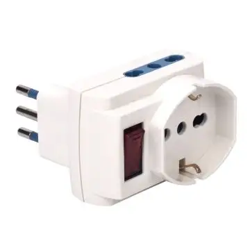 Poly Pool Adattatore Multisize con Spina 10A prese Pluristandart Bianco , 117537