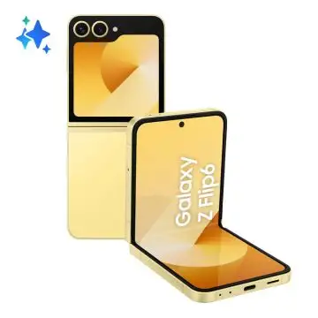 Samsung Galaxy Z Flip6 Smartphone AI, 512GB, RAM 12GB, Display 3,4" SAMOLED/6,7" Dynamic AMOLED 2X, Yellow , 154578