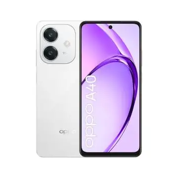 OPPO A40 Smartphone, Fotocamera AI 50MP, Selfie 5MP, Display 6.67” 90HZ LCD HD+, 5100mAh, RAM 12 GB (6+6) + ROM 128GB, IP54, [Versione Italia], Starlight White , 155395