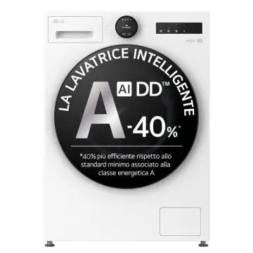 LG F4X7011TWB Lavatrice 11kg AI DD™ Serie X7, Classe A-40%, 1400 giri, Display Easy Circle, Wi-Fi, AI Wash, TurboWash , 161739