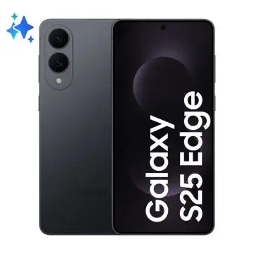 Samsung Galaxy S25 Edge, Smartphone AI, Display 6.7'' QHD+ Dynamic AMOLED 2X, Fotocamera 200MP, RAM 12GB, 256GB, 3.900 mAh, Titanium Jetblack , 158392