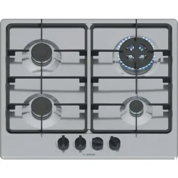 Bosch Serie 4 PGH6B5K60 , Piano cottura a gas, 60 cm, Acciaio inox , 160413
