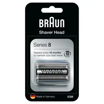 Braun Series 8 83M Testina Di Ricambio Per Rasoio Elettrico Uomo - Argento - Compatibile Con Rasoio Elettrico , 153033
