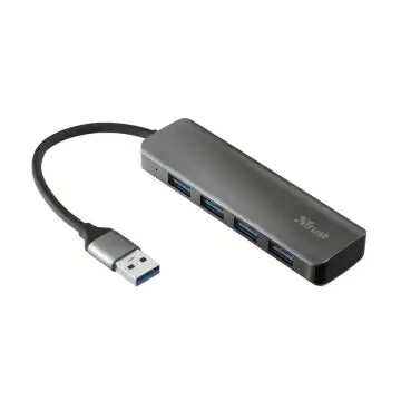 Trust Halyx Aluminium 4-Port USB 3.2 Hub Grigio , 127033