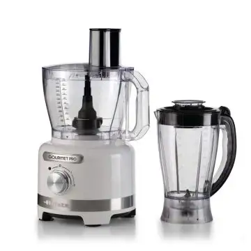 Ariete 1782 Gourmet Pro Moderna, Robot da cucina, Tritatutto 3L, Frullatore 2L, 2 velocità + Pulse, Set di lame + Disco in acciaio inox, Accessorio spremiagrumi, Bianco , 160024