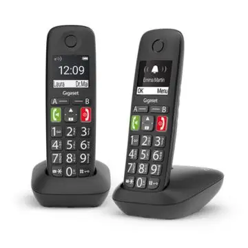 Gigaset E290 Duo Telefono analogico/DECT Identificatore di chiamata Nero , 126245