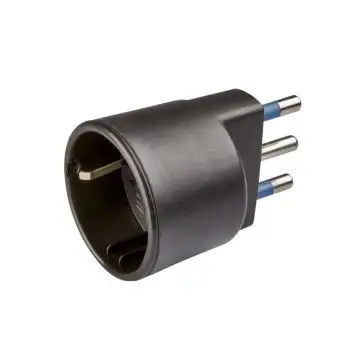 Poly Pool PP0432.1 adattatore per presa di corrente Tipo L (IT) Tipo C (Europlug) Nero , 129396